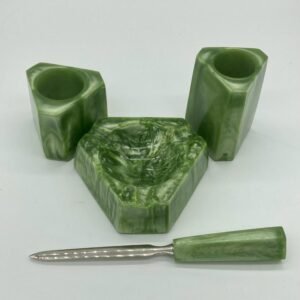 JUEGO DE ESCRITORIO Baquelita verde Catalina